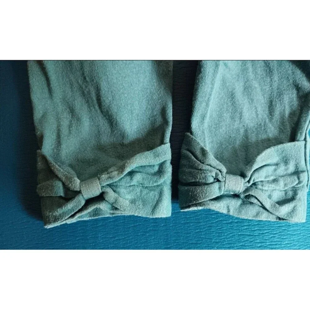 pants 18 Months Girls Carters Teal Green With Ankle Bows Casual baby